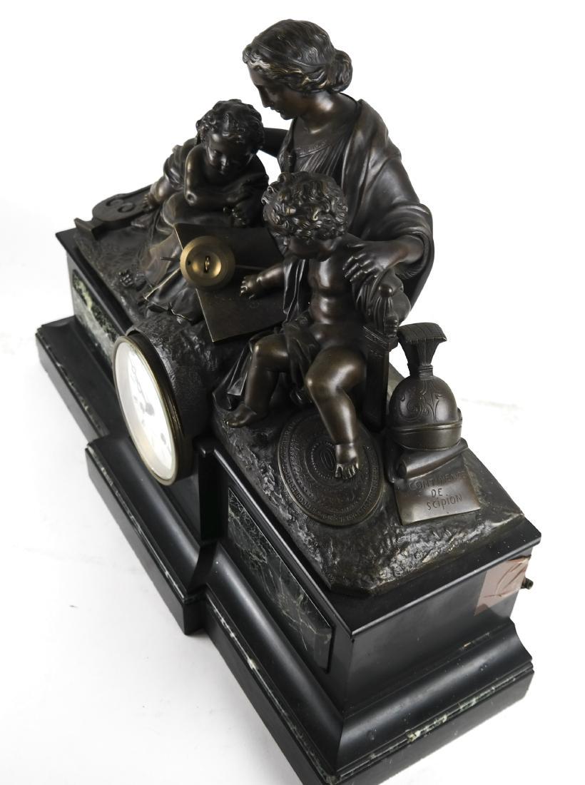 French 19th Century Bronze Clock - Woman & Cherubs (1 of 4)