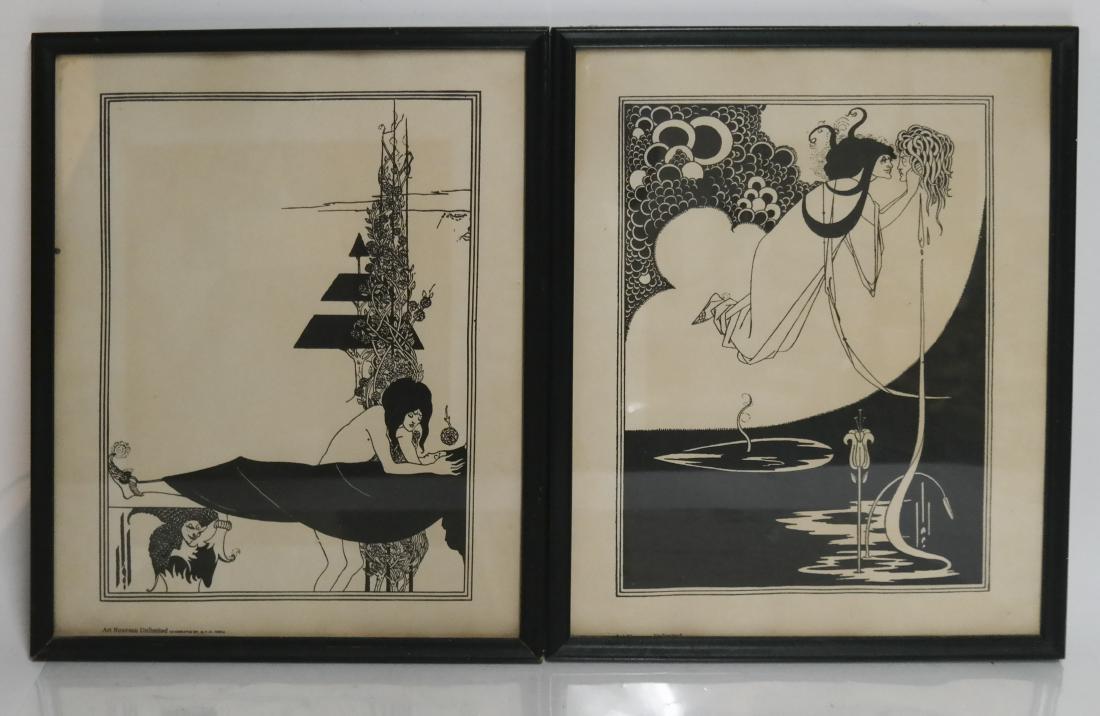 Aubrey BEARDSLEY:  Two Black & White Prints (1 of 4)