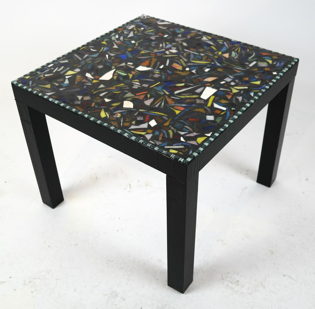 Hand-Crafted Mid-Century Mosaic End Table (1 of 5)