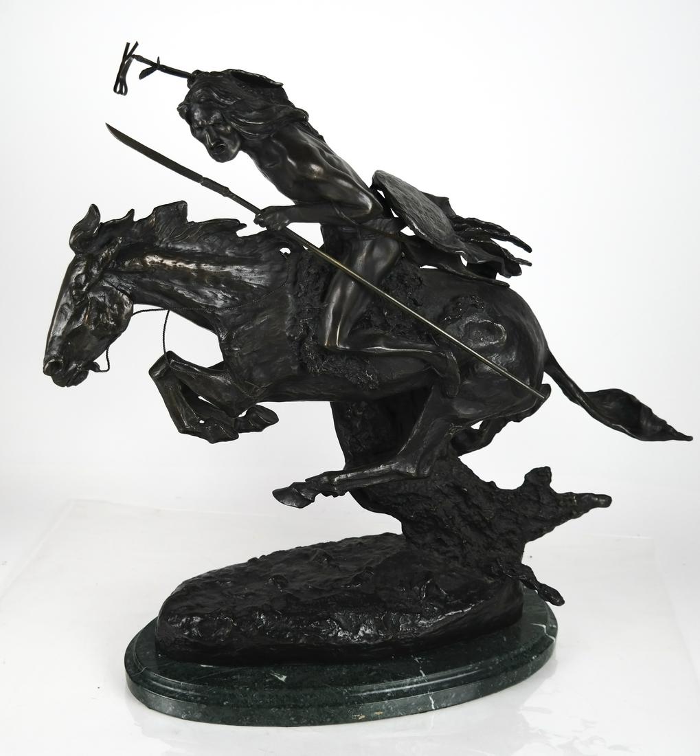 After Frederic Remington "cheyenne" Bronze