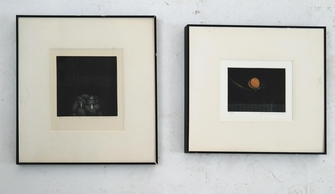 Two Prints: Almonds and an Abstract, Signed (1 of 7)