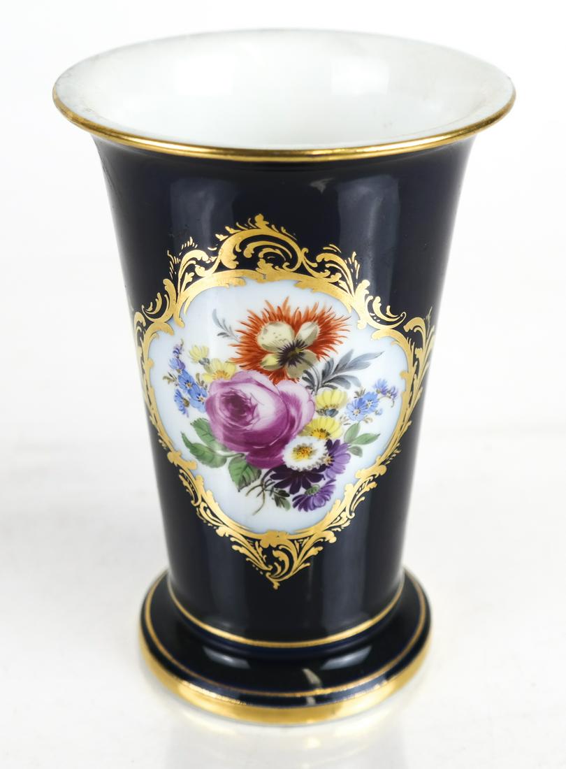 Meissen Cobalt Floral Vase (1 of 6)