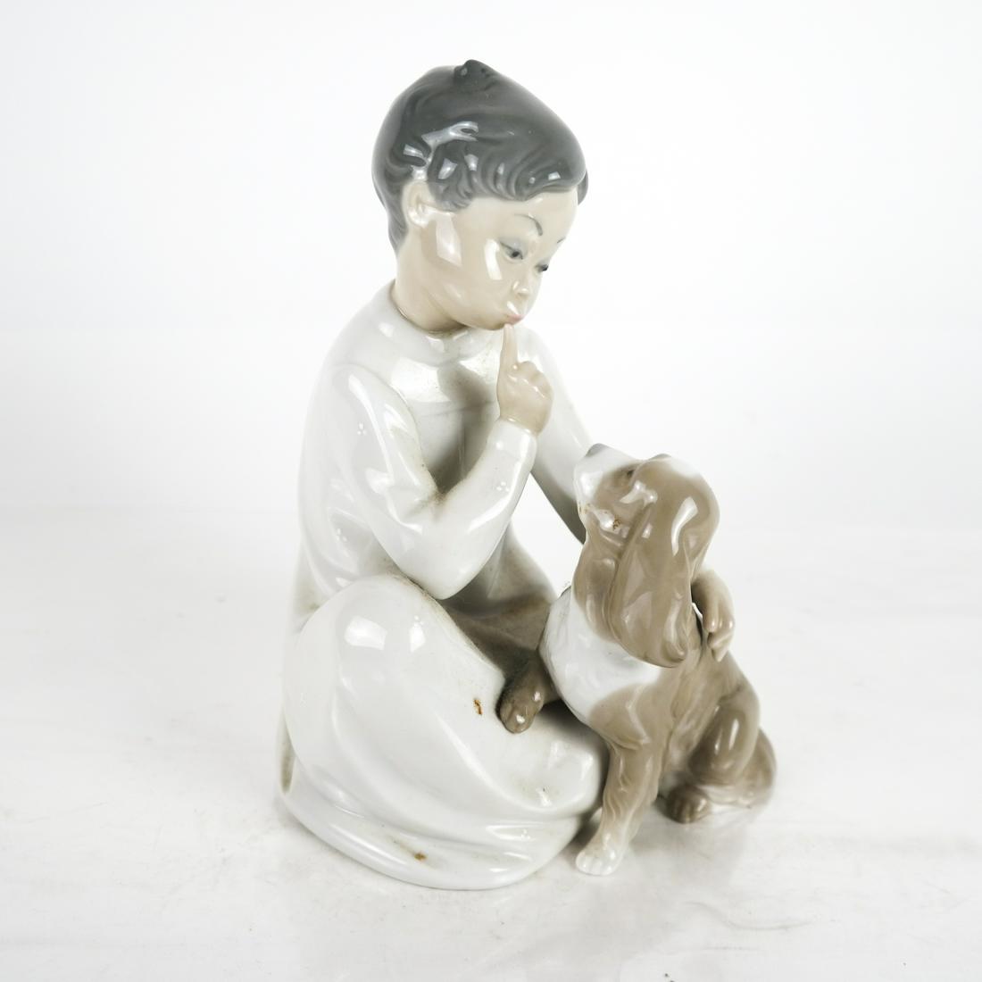 Lladro Boy and Dog Porcelain Group (1 of 5)