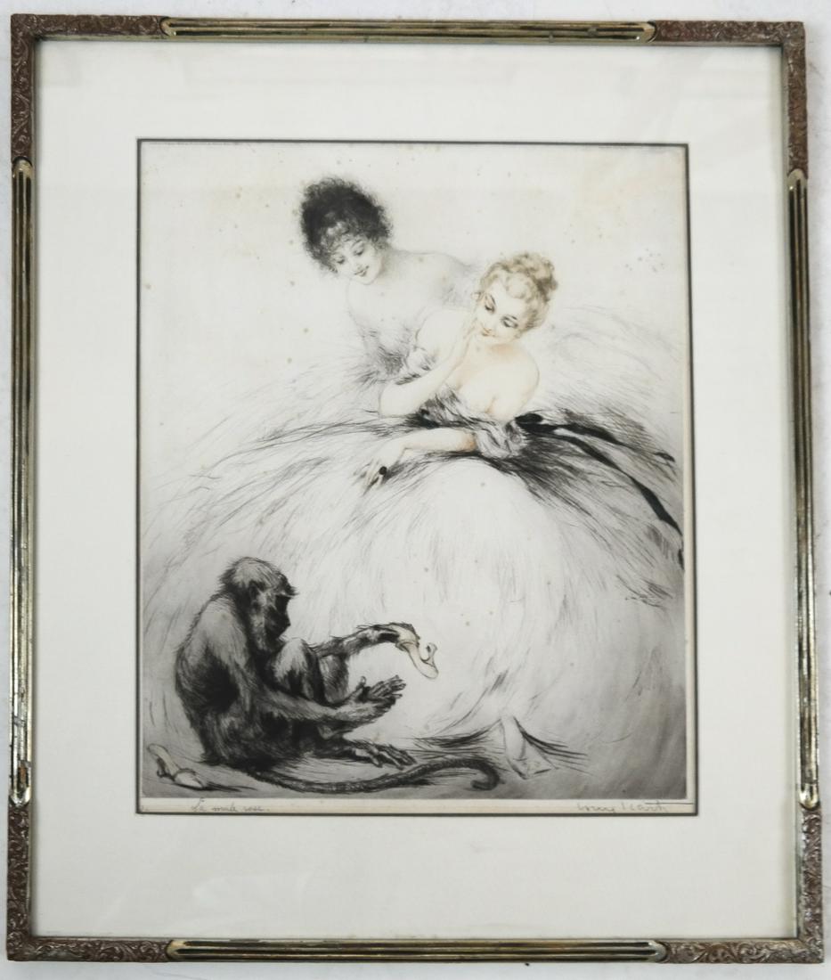 Louis ICART: "La Mule Rose" - Etching (1 of 5)