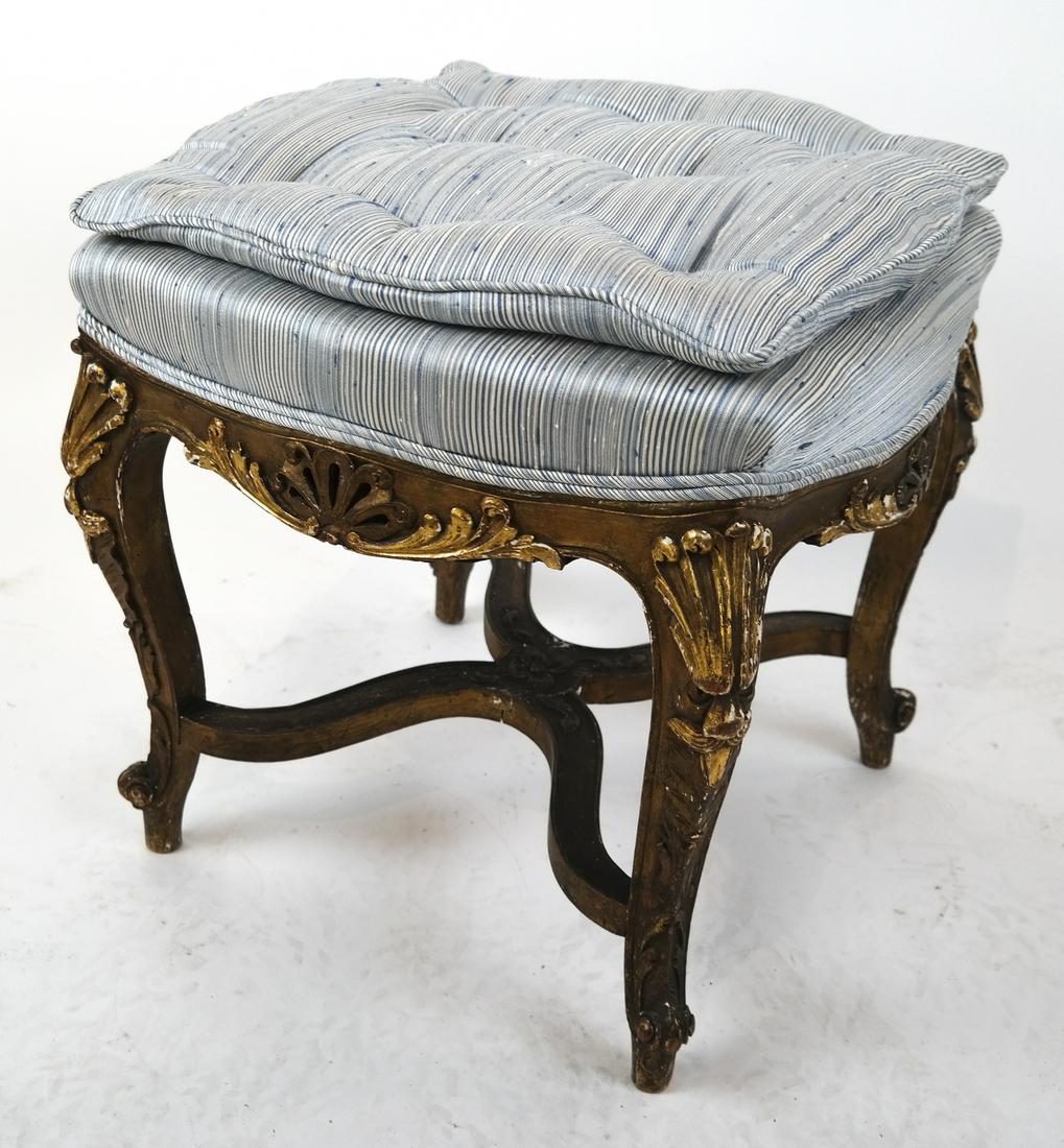French Louis XV-Style Gilt Bench (1 of 4)