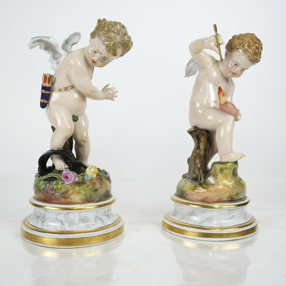MEISSEN:  Pair of Cupid Figurines, #L120 (1 of 7)