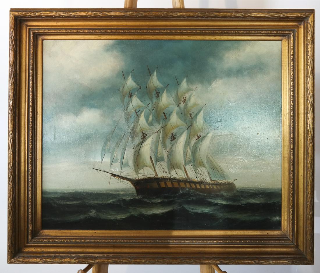 COOPER: Clipper Ship - Oil on Canvas (1 of 5)