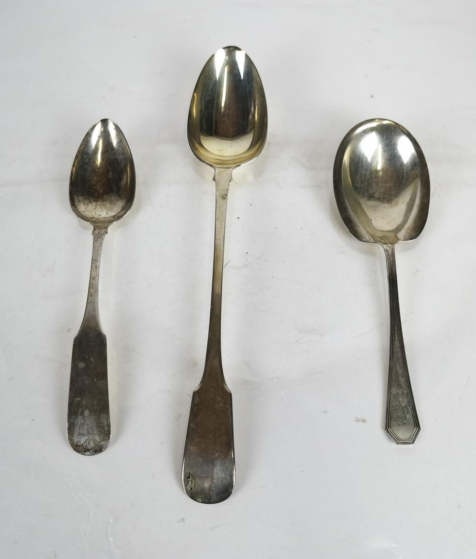 Two British Sterling Silver Serving Spoons & Ladle (1 of 4)