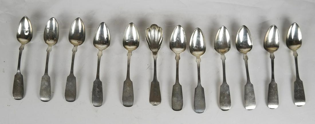 Vancott Sterling Silver Teaspoons & Sugar Spoon (1 of 7)