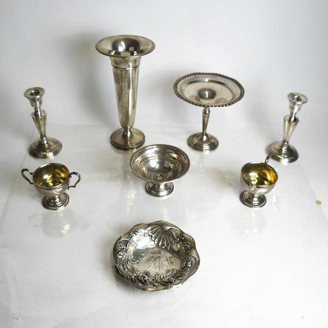 Weighted Sterling Items and Sterling Silver Bowl (1 of 13)