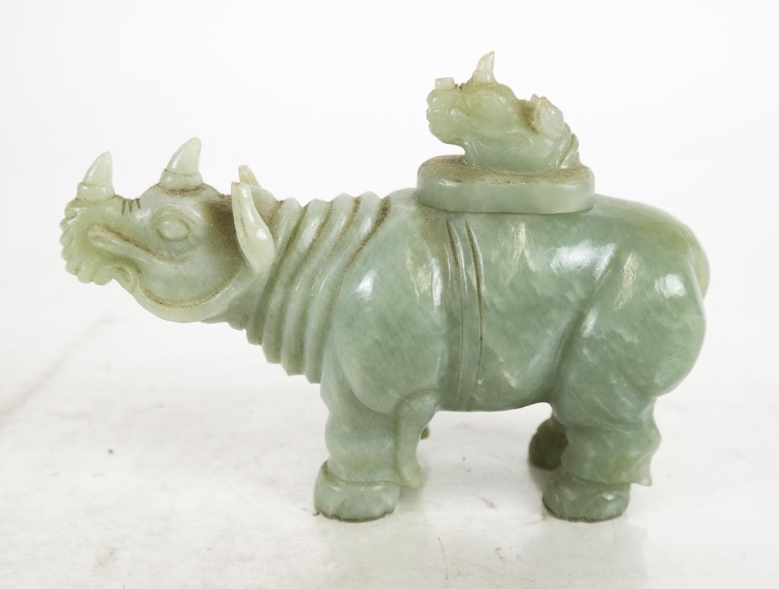 Chinese Jade Rhino-Form Vessel (1 of 7)