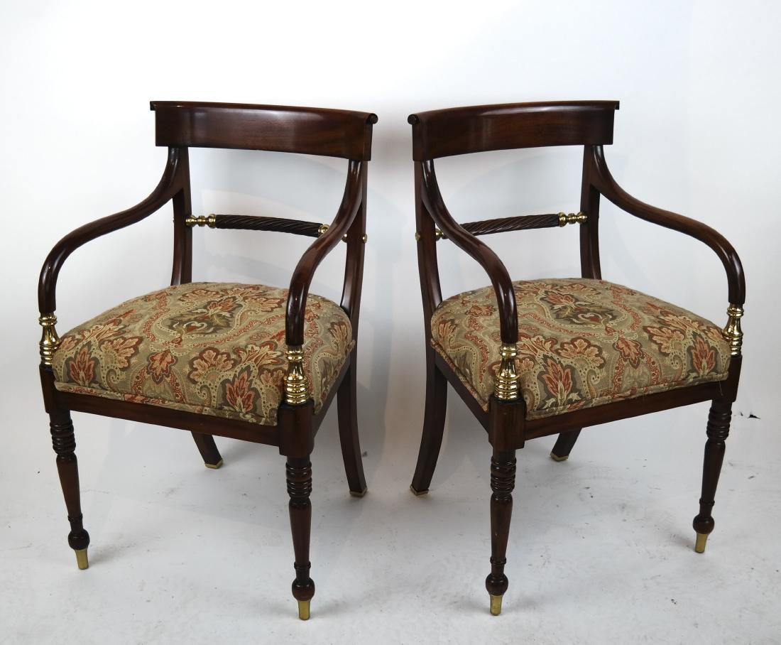 Pair Classical-Style Arm Chairs (1 of 9)