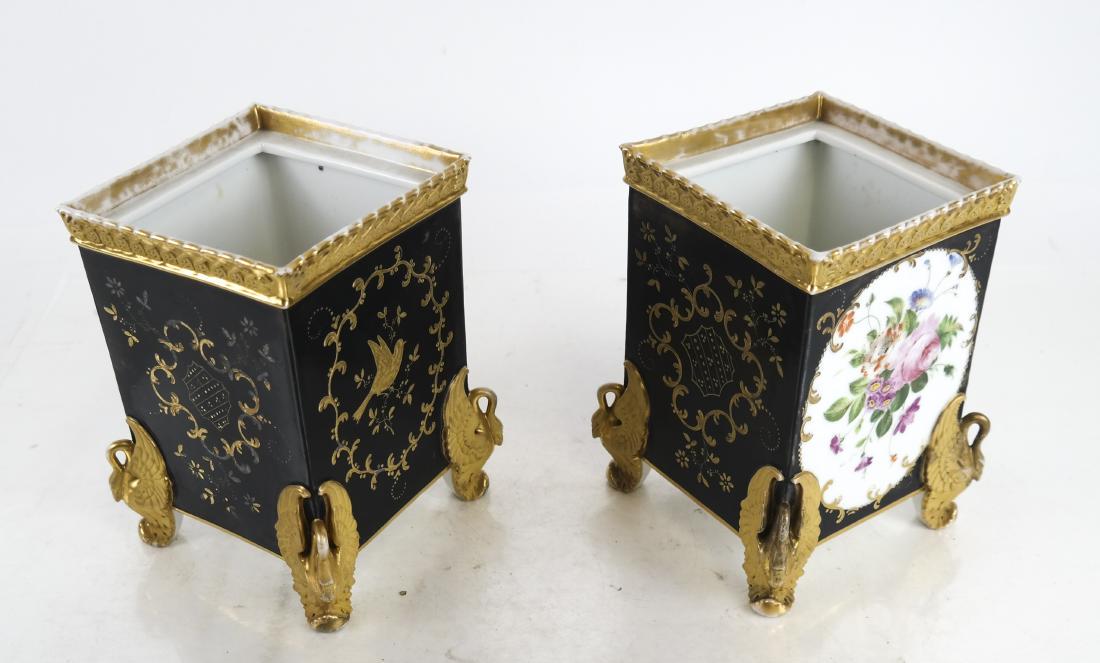 English Swan-Form Porcelain Cachepots (1 of 6)