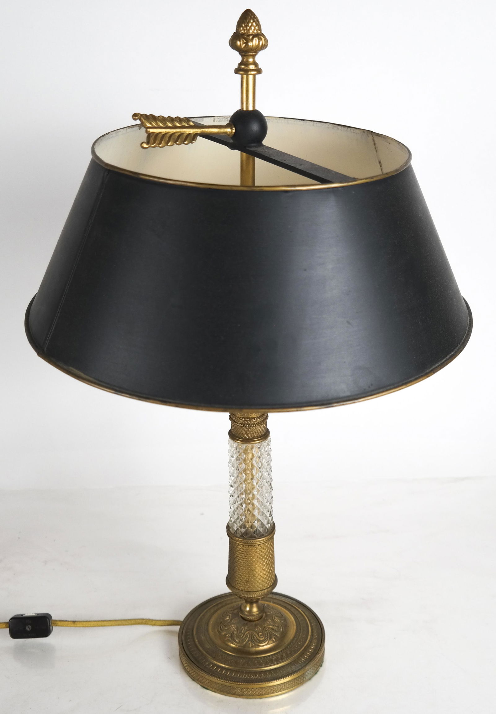 Antique French Bronze Dore Bouillotte Lamp (1 of 7)