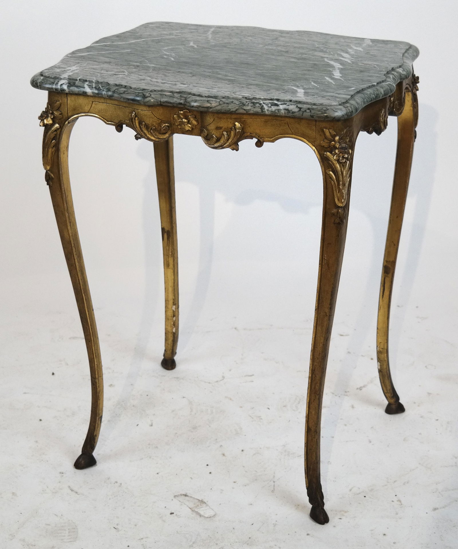 19th Century Painted Marble-Top Table (1 of 7)