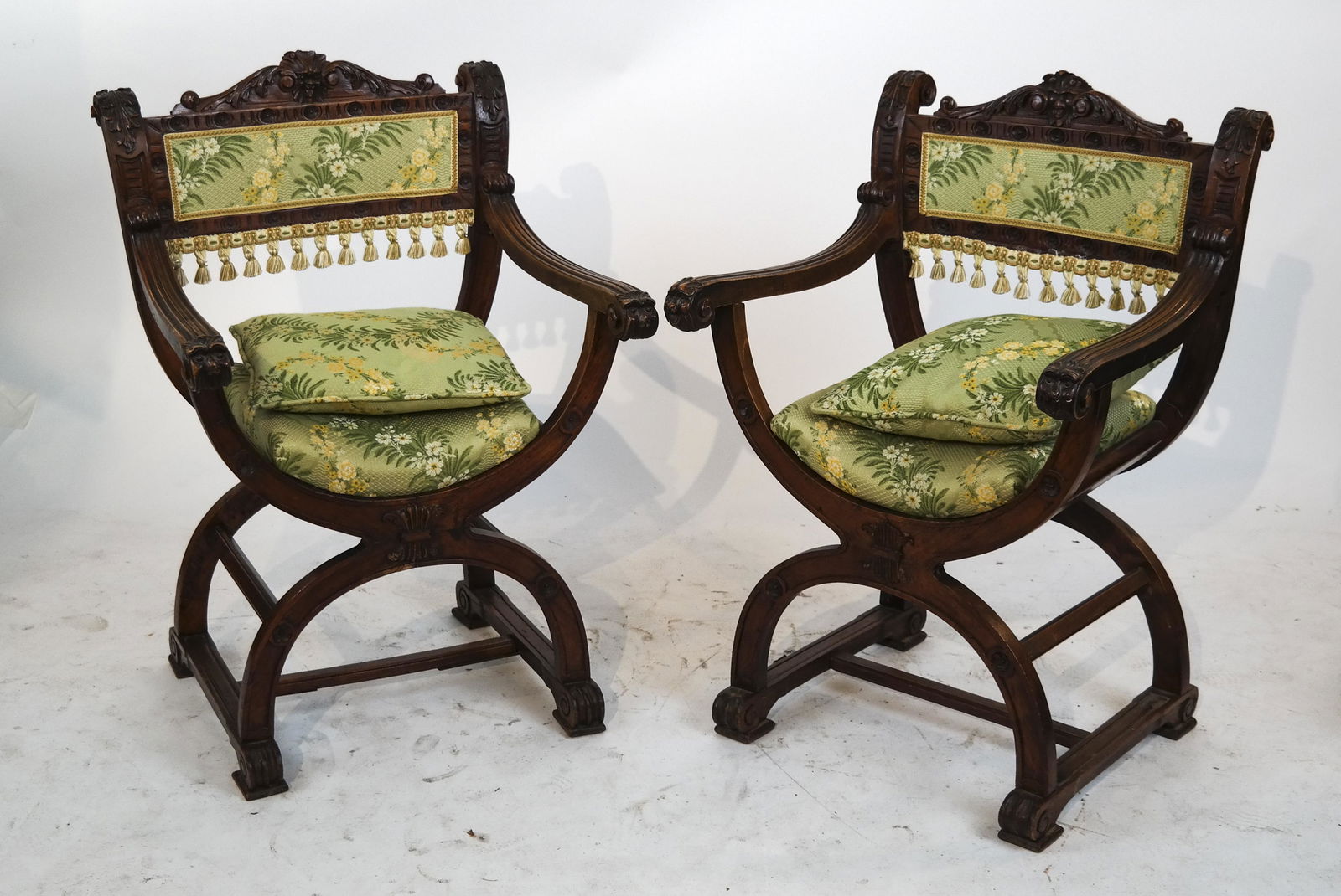 Two Continental 19th Century Savanarola Chairs (1 of 10)