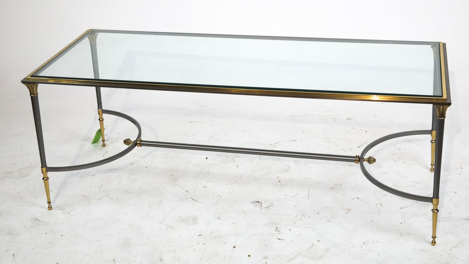 Directoire-Style Steel & Glass Coffee Table (1 of 5)
