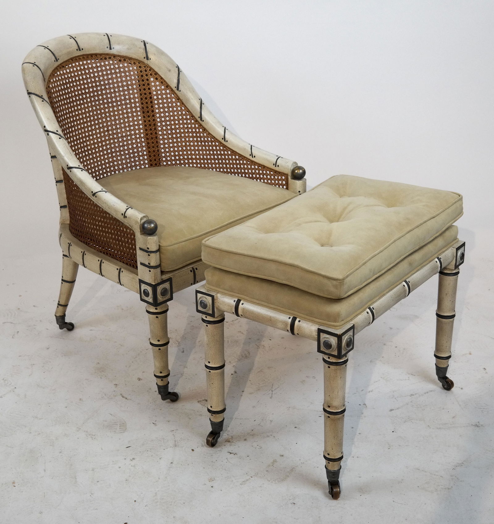 Decorated Fauteuil and Bench (1 of 8)