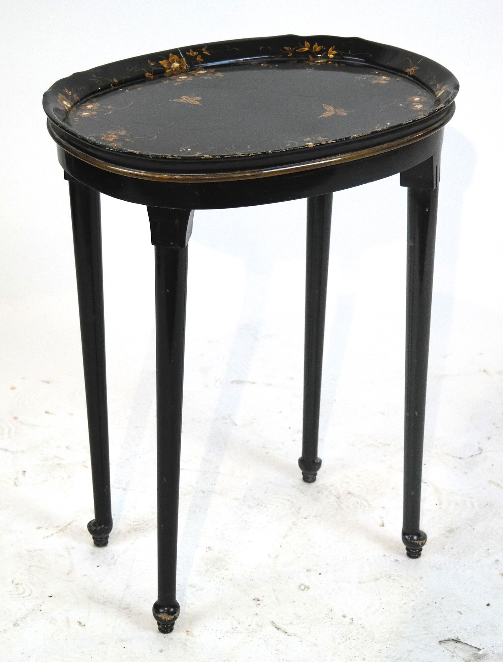Queen Anne-Style Oval Tray-Top Table (1 of 6)
