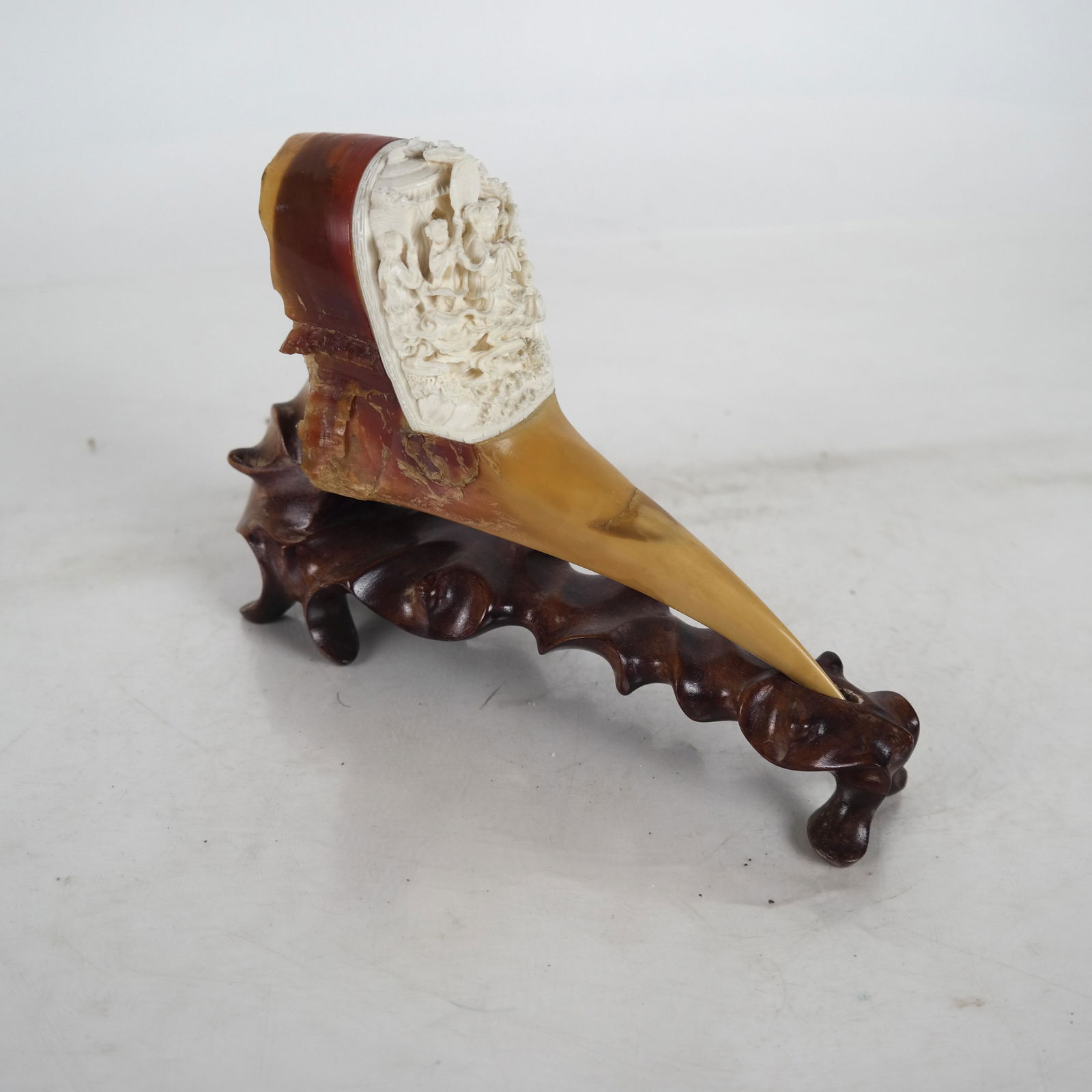 Chinese Hornbill Skull with Figural Carving (1 of 6)