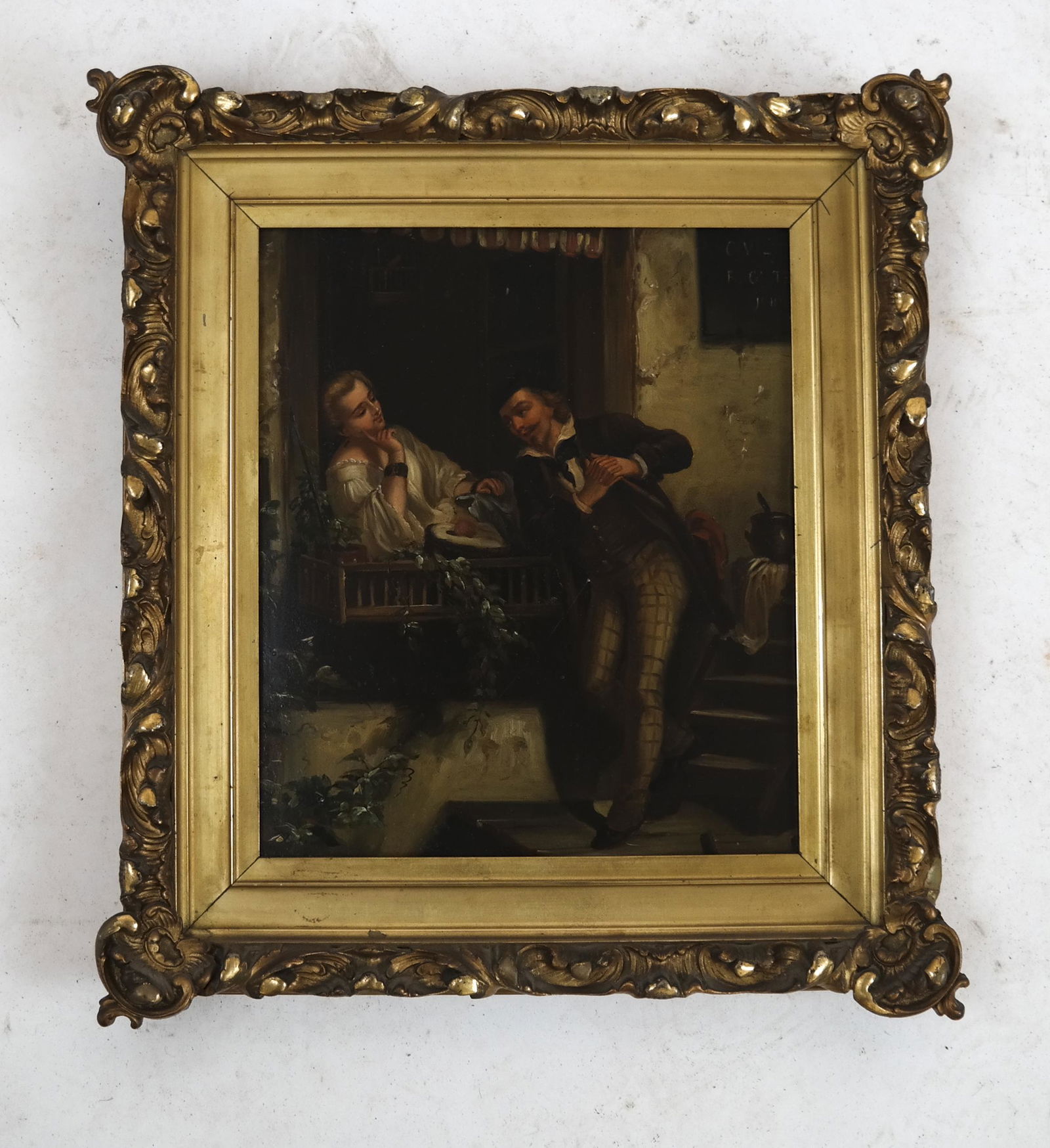 Continental 19th C. Oil on Tole Painting (1 of 4)