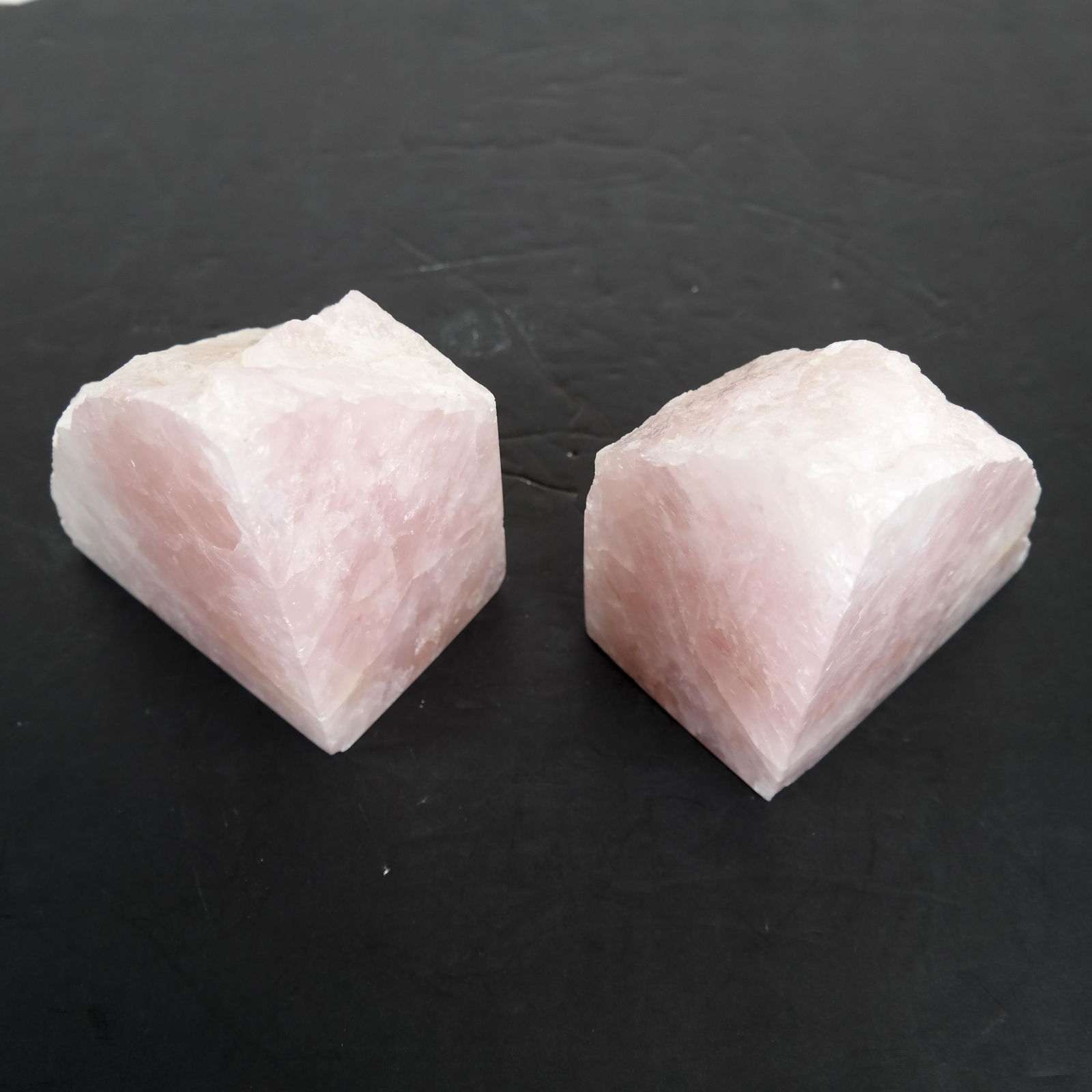 Pair of Pink Quartz Bookends (1 of 4)