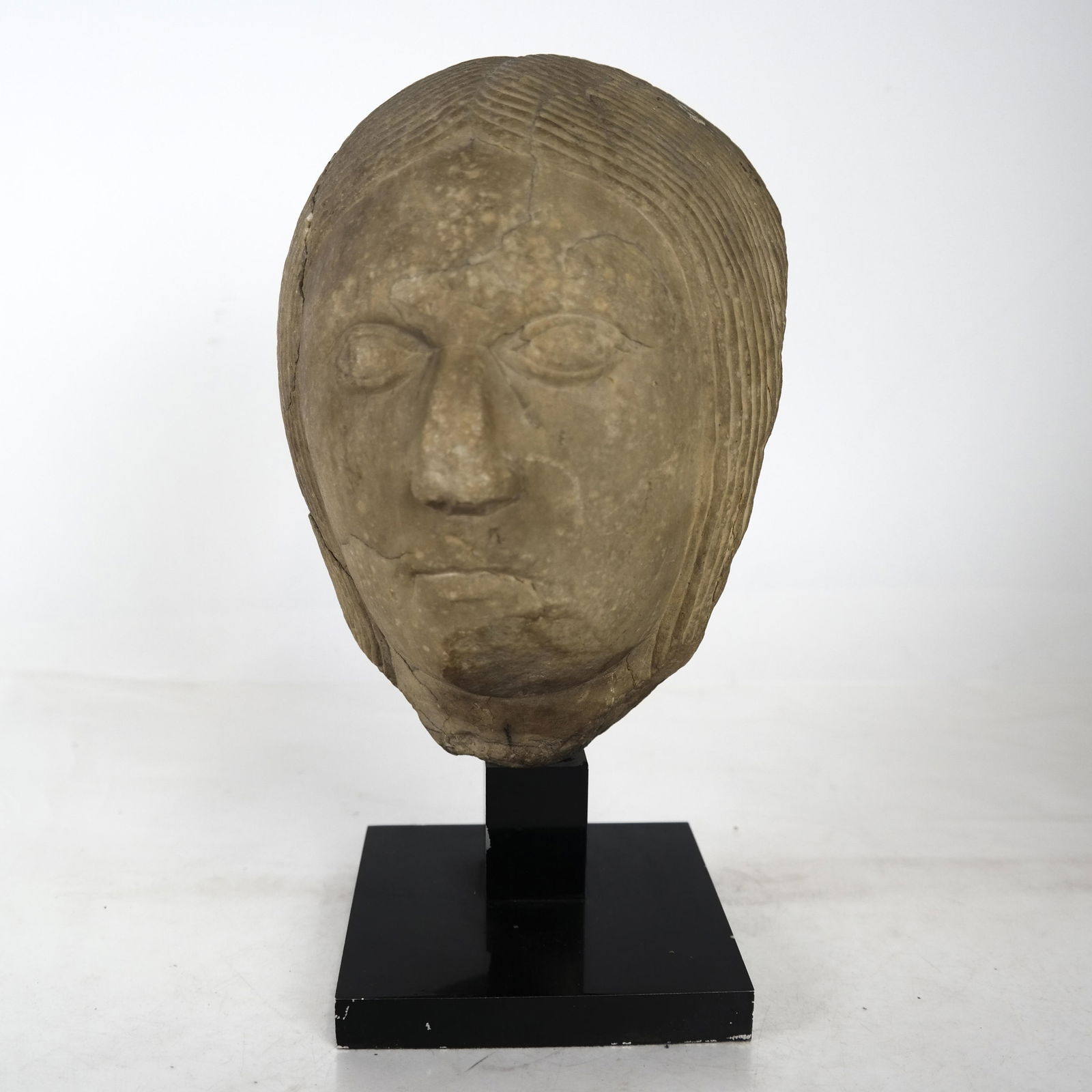 12th Century Marble Head Sculpture (1 of 5)