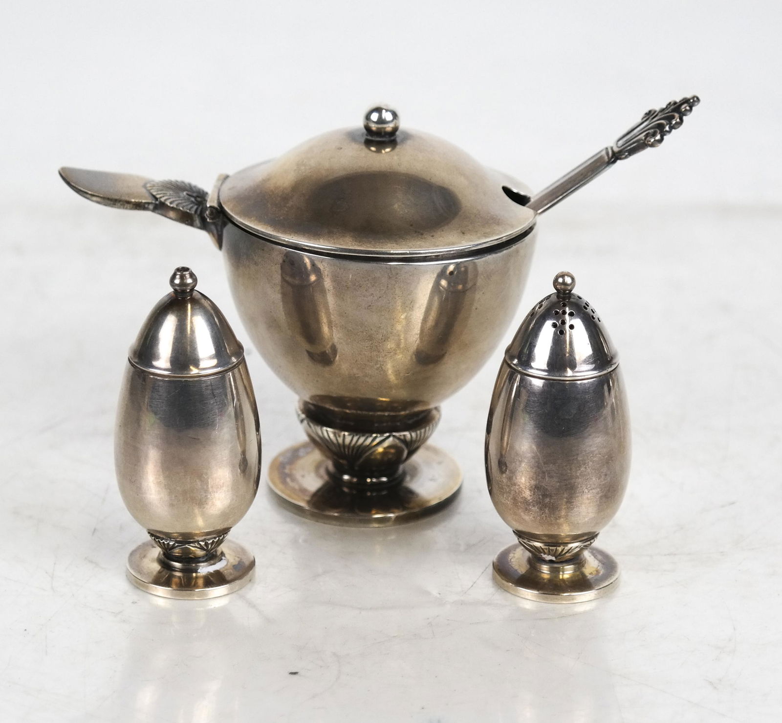 Georg Jensen Mustard Pot, Pair of Salts (1 of 8)