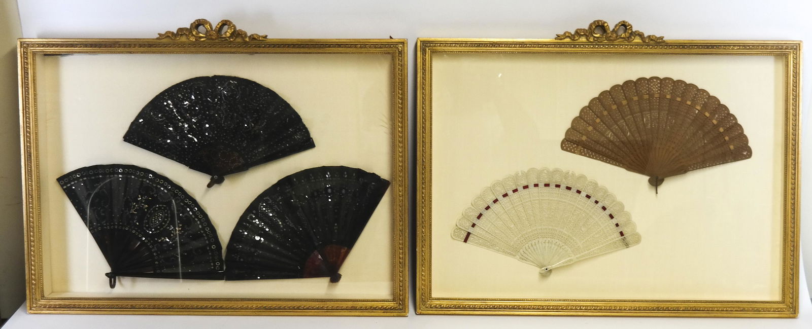 Pair of Framed Fan Groups (1 of 4)