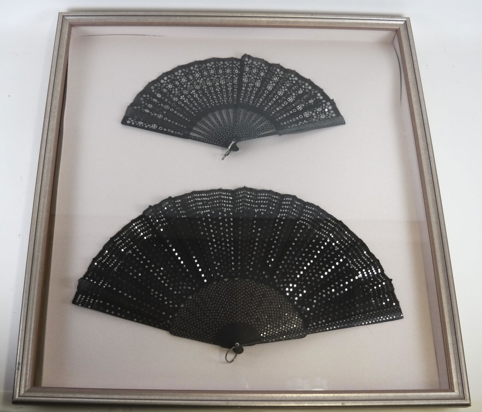 Two Black Dance Fans in a Frame (1 of 4)