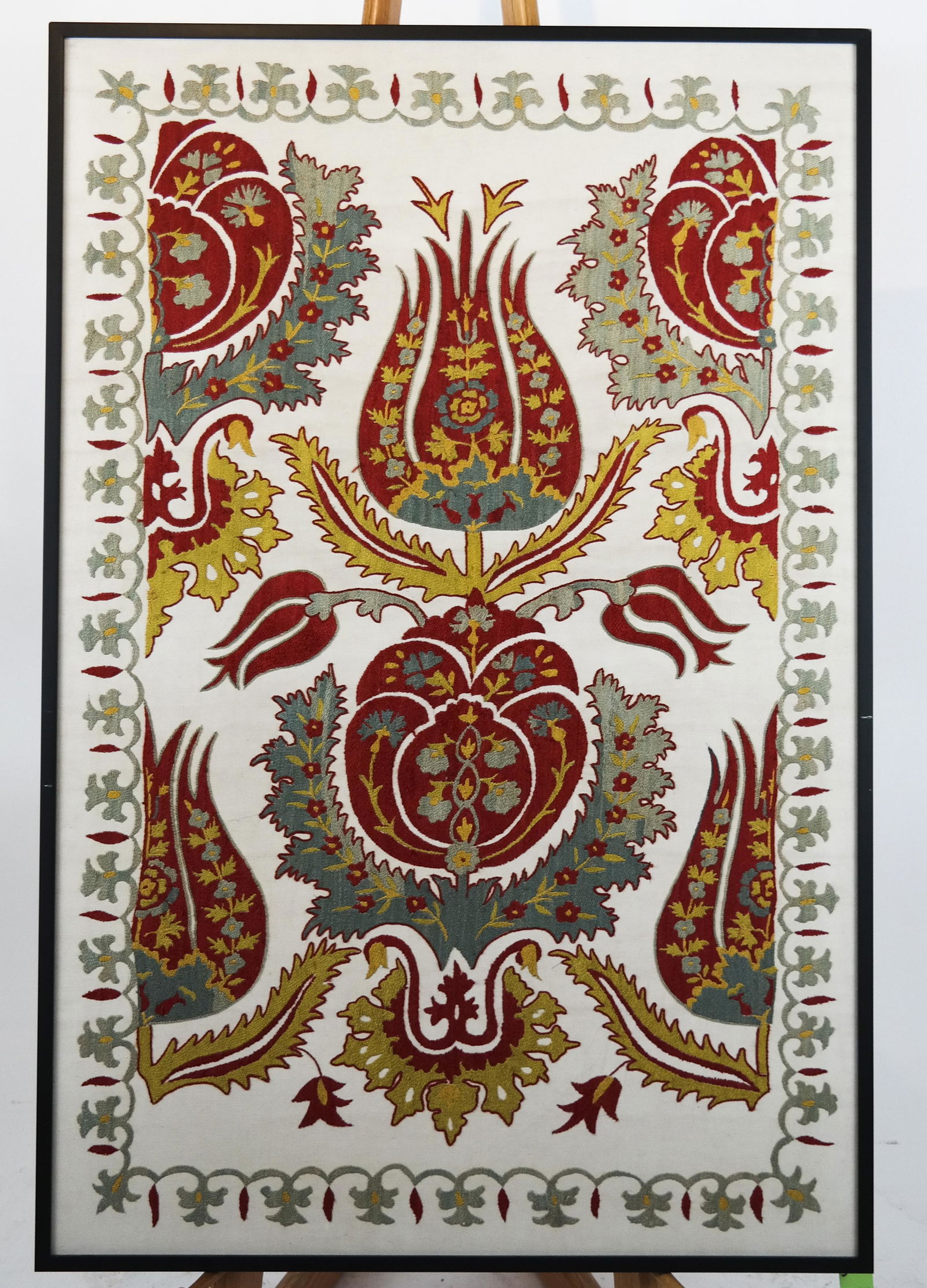 Framed Wool Embroidery Textile (1 of 4)