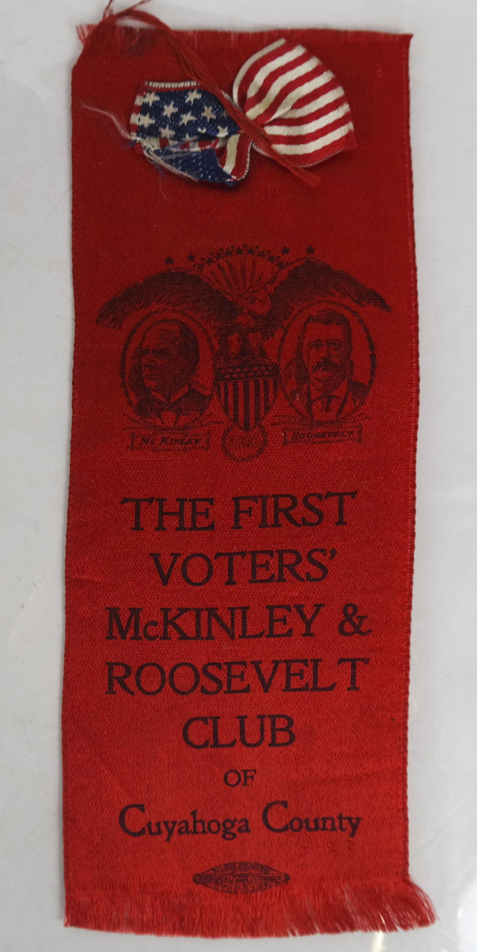 Group of New York Locals Badges, Buttons, Pins: Comprises two assemblages of New York Area local candidates, including: Robert H. Clarke 16th Assembly celluloid hanger and ribbon, Alderman Lewis M. Potter 1905, Reg. Democrat Member Kings Co, 1910,