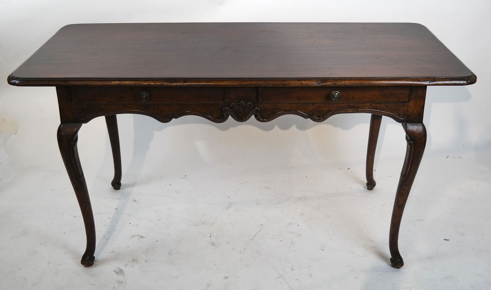 French Provincial-Style Two-Drawer Desk (1 of 6)