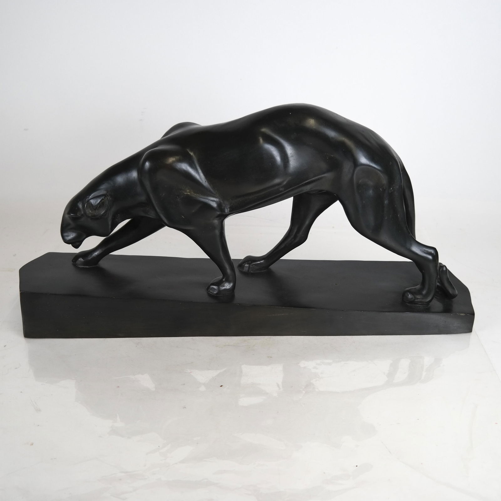 Walking Panther Cast Metal Sculpture (1 of 5)