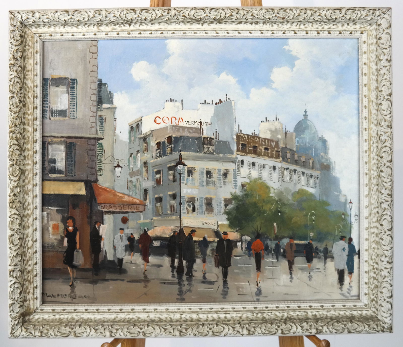 Max MOREAU: Paris Street Scene - Oil on Canvas (1 of 6)