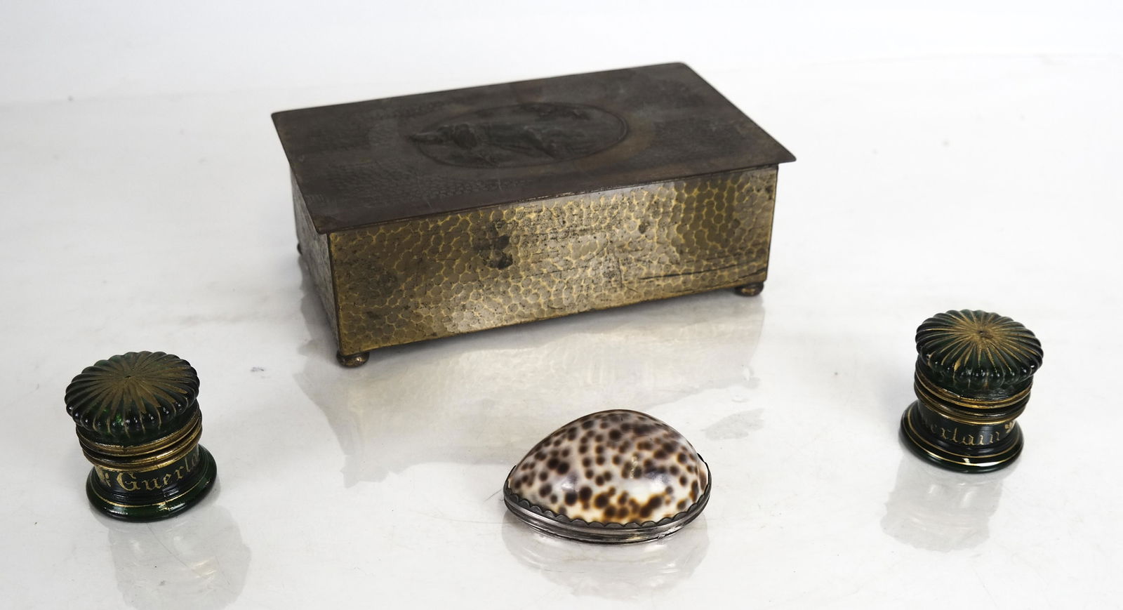 Four Various Objects Including Brass & Glass (1 of 7)