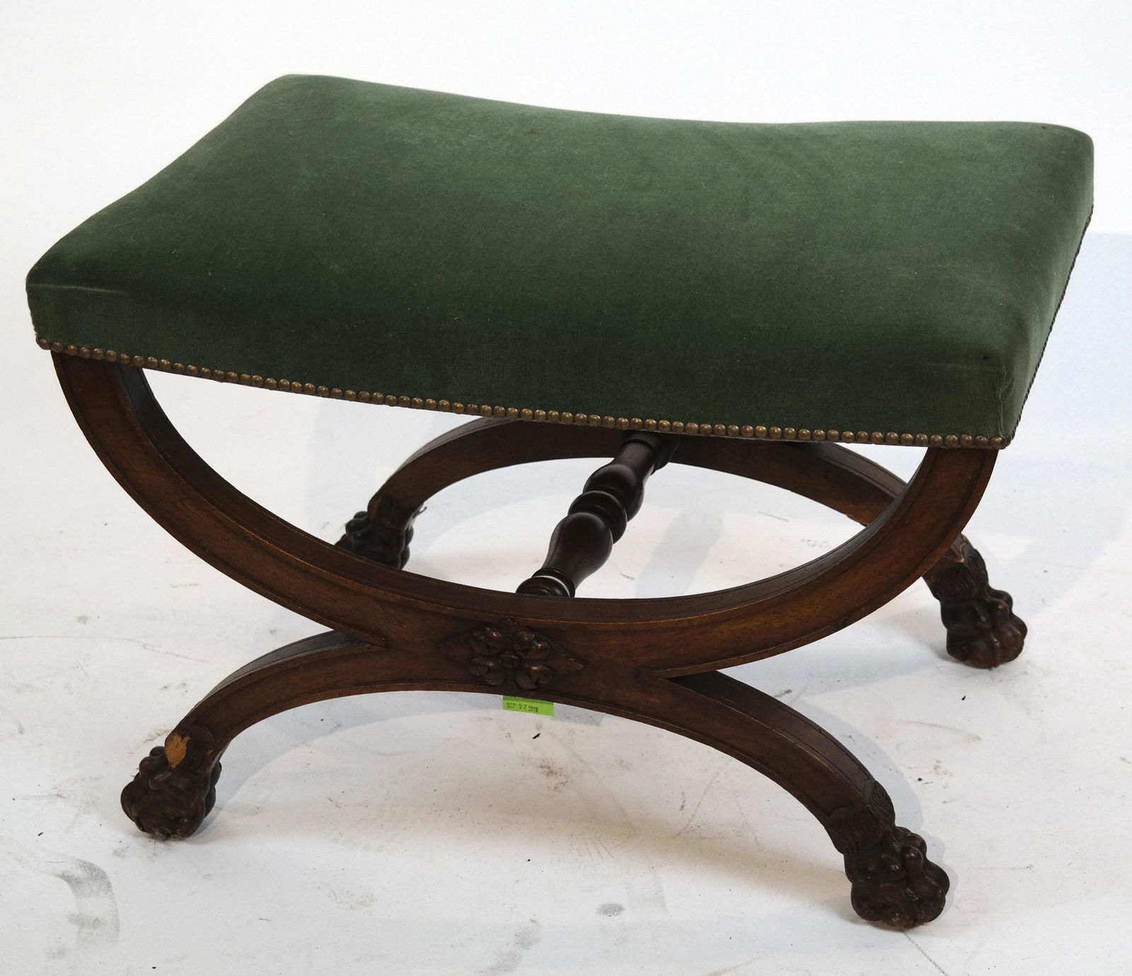 Antique Continental X-Form Bench (1 of 4)