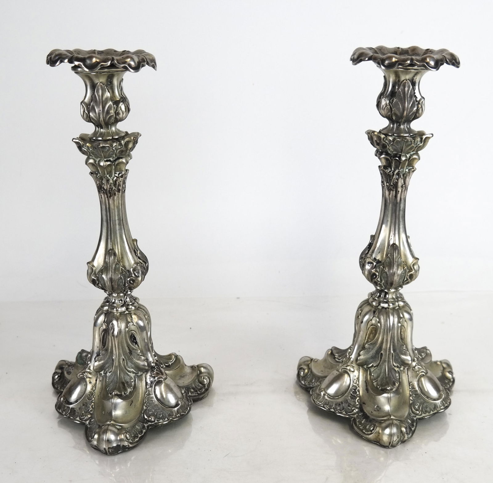 Pair Continental Silver Plate Candlesticks (1 of 7)