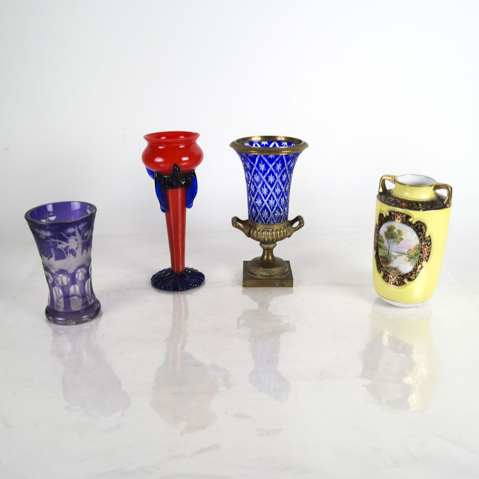 Four Glass Porcelain Vases (1 of 14)