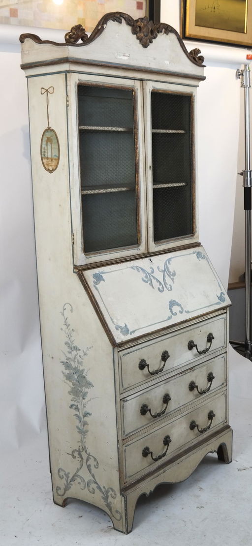 Venetian Style Painted Secretary Bookcase Oct 05 2019 Roland Venetian Style Painted Secretary