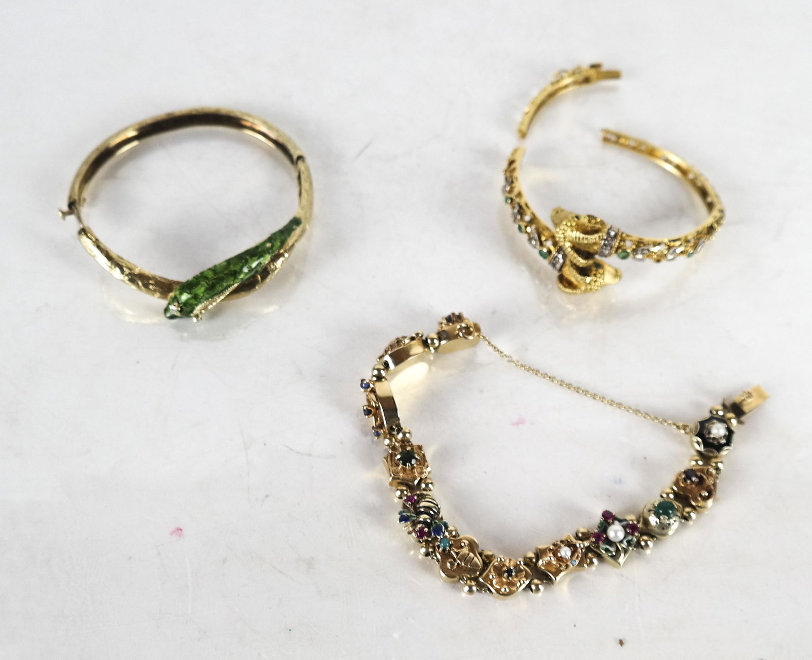 Jewelry: Three 14k Bracelets (1 of 6)