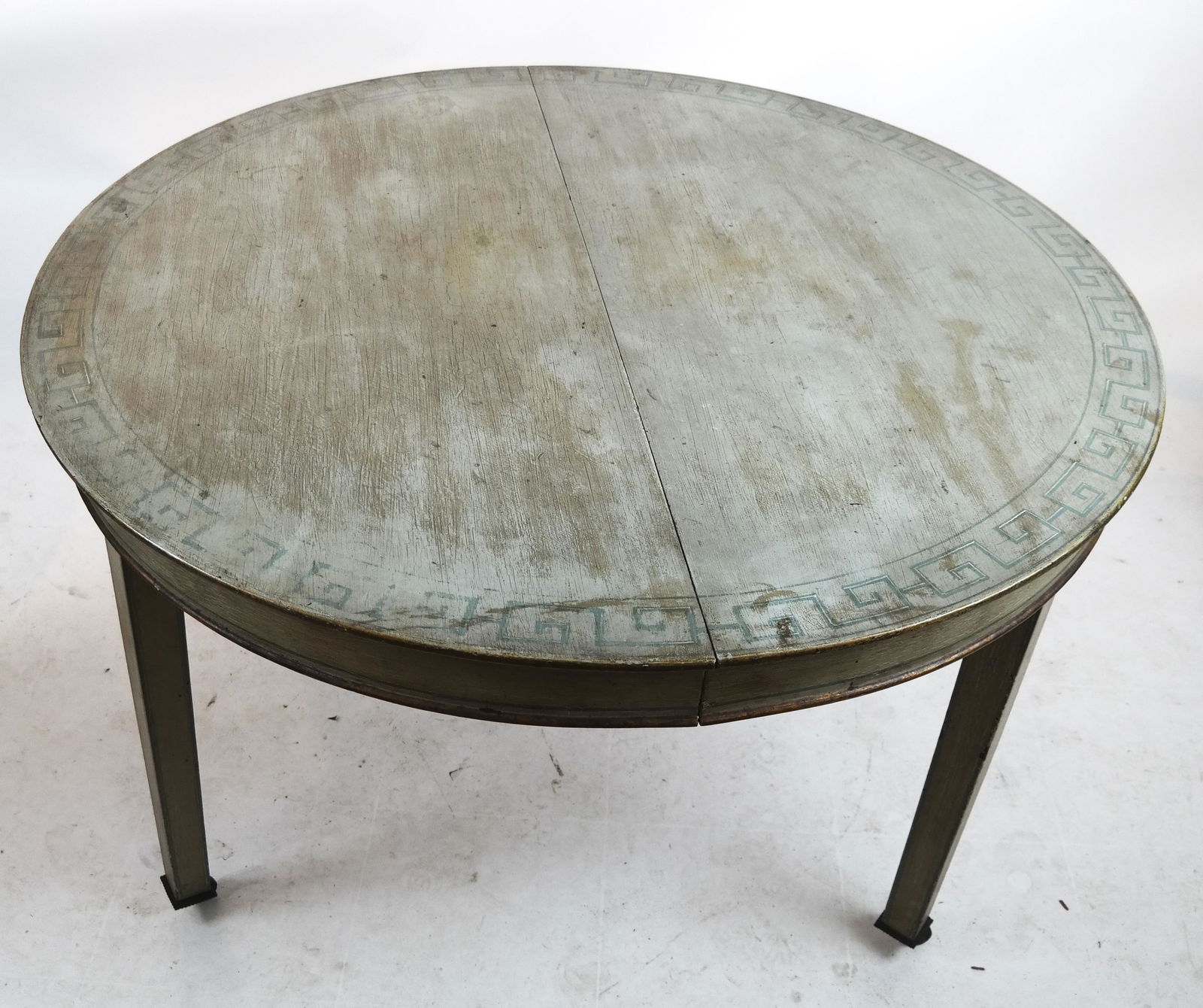 Painted Greek Key Design Dining Table (1 of 8)