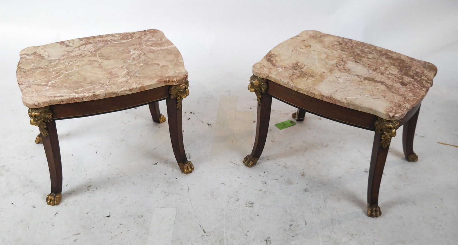 Pair 19th C. Neoclassical Low Tables (1 of 7)