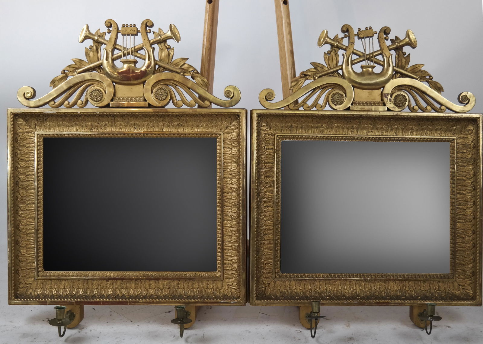 19th C. Swedish Neoclassical Mirror Sconces (1 of 7)