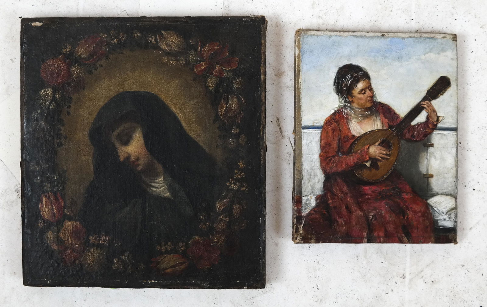 Two Unframed Paintings of Women (1 of 4)