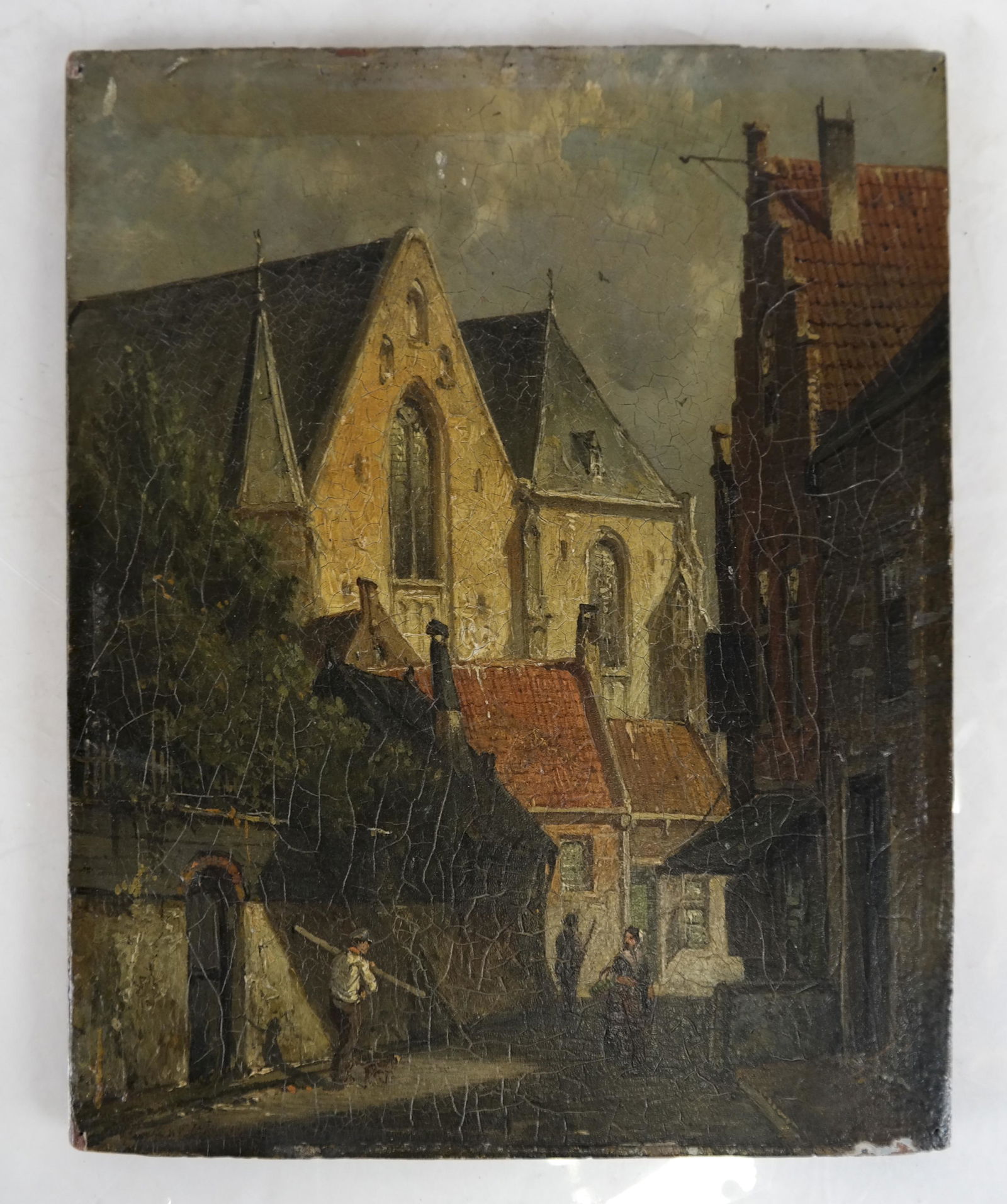 After H W. KOEKKOEK: Dutch Village - Oil on Board (1 of 4)