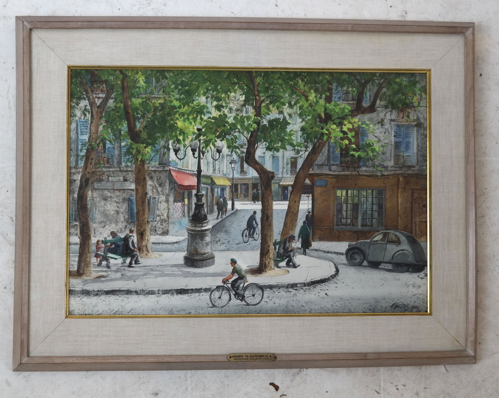 Henry M. GASSER, American: "Morning Square" Paris- (1 of 2)