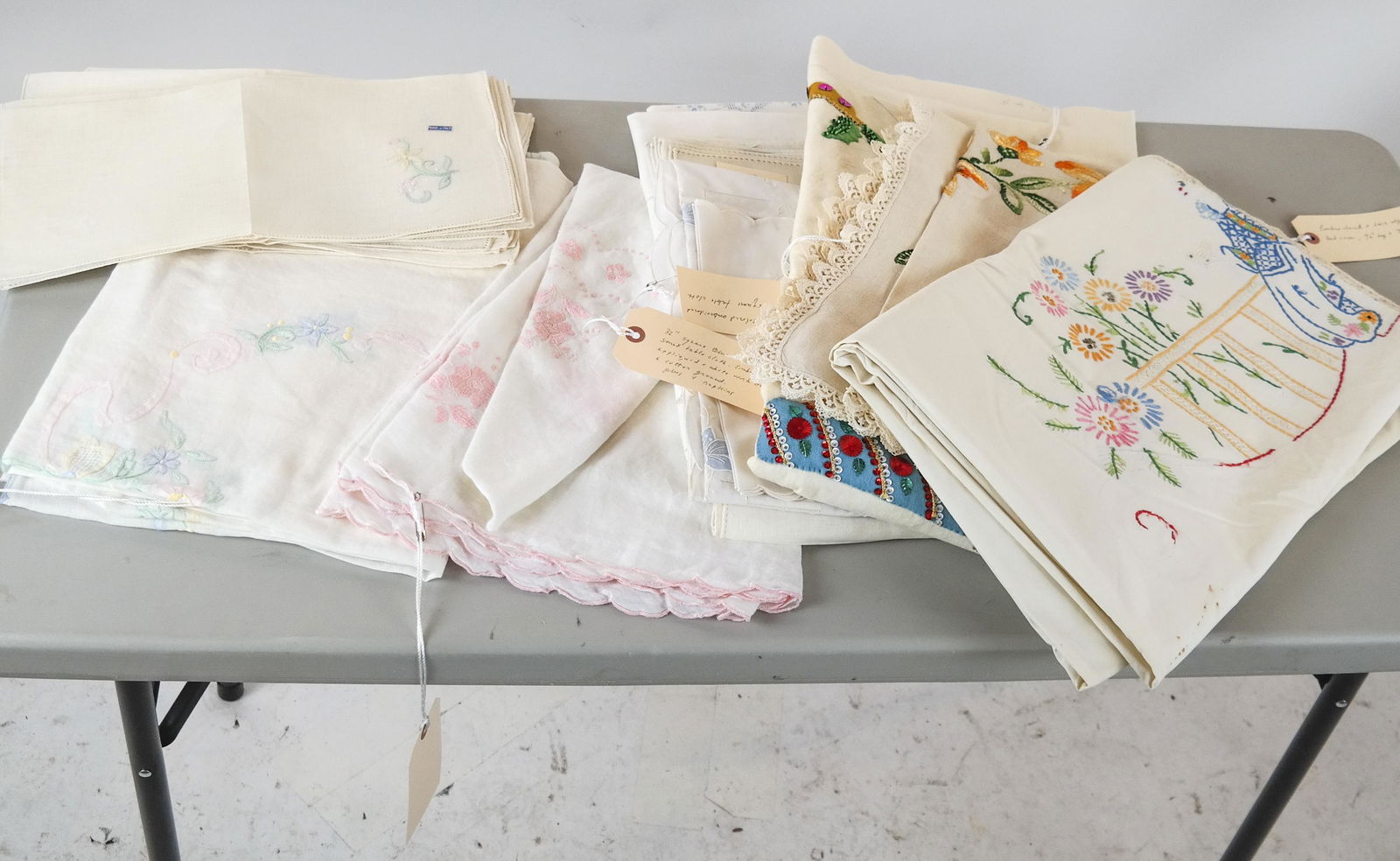 Colorful Lot of Tablecloths and One Bed Cover (1 of 4)