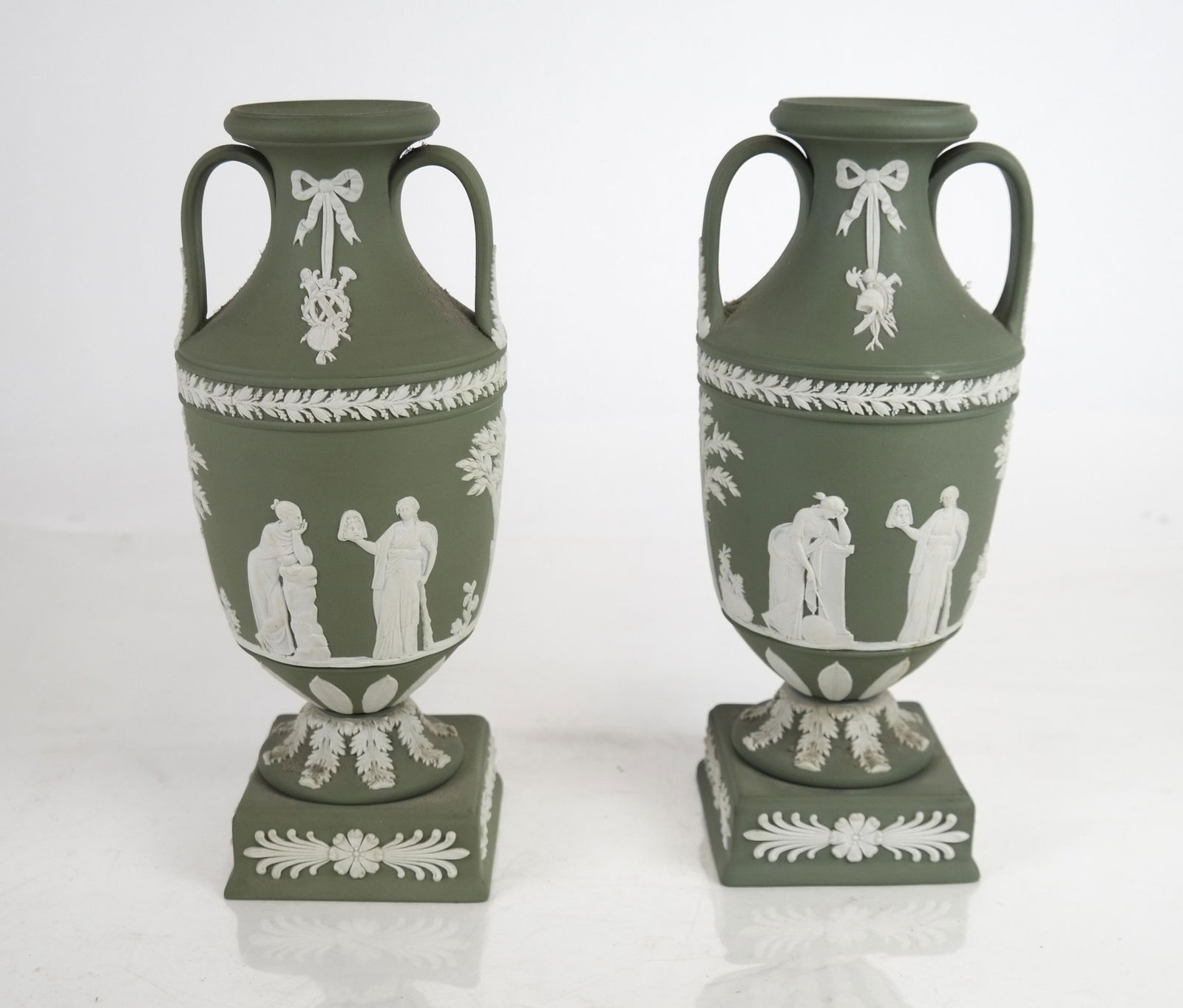 Pair of Wedgwood Jasperware Porcelain Urns (1 of 5)