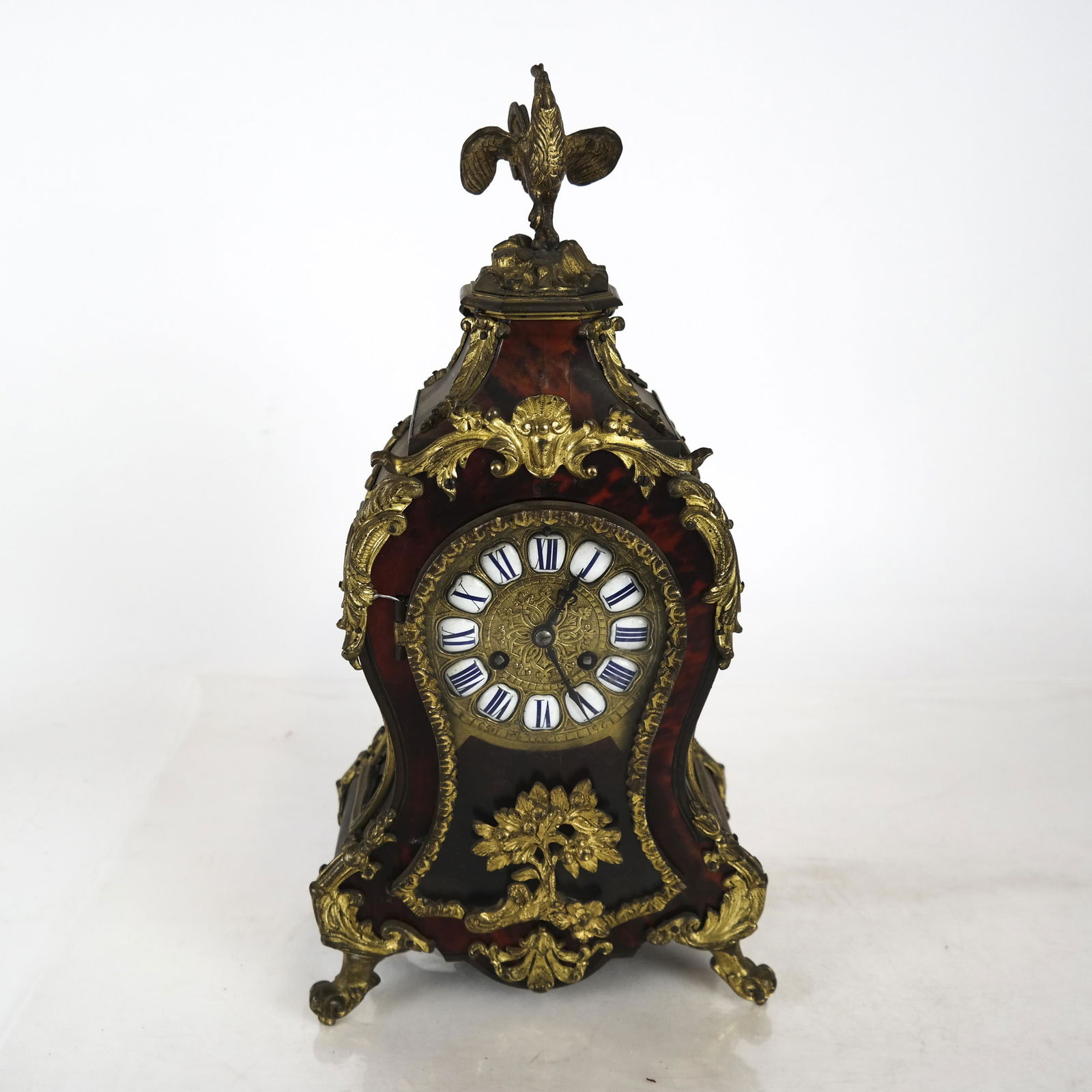 19th C. Tortoise Veneered French Shelf Clock (1 of 8)